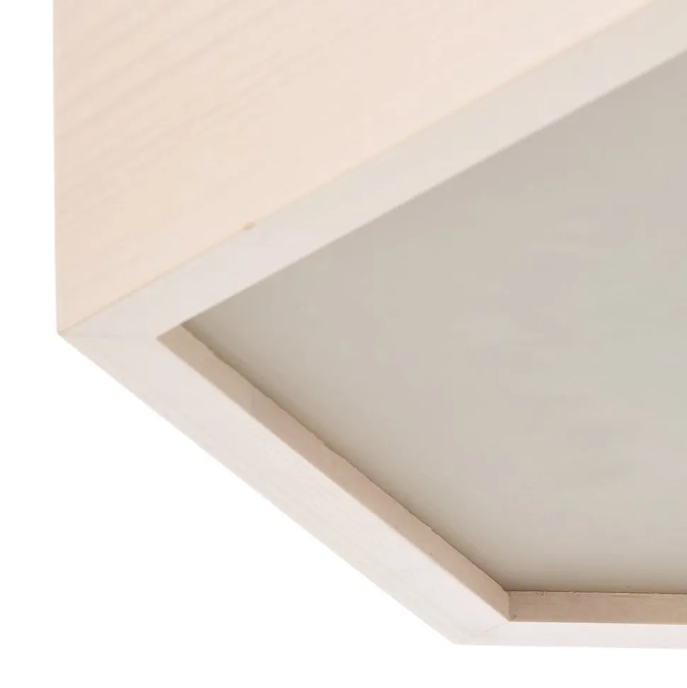 Envostar loftlampe Hagen, hvid fyrretræ