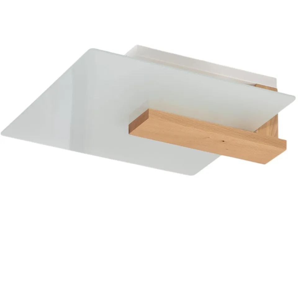 Envostar Peach Puff loftlampe med glas, træ