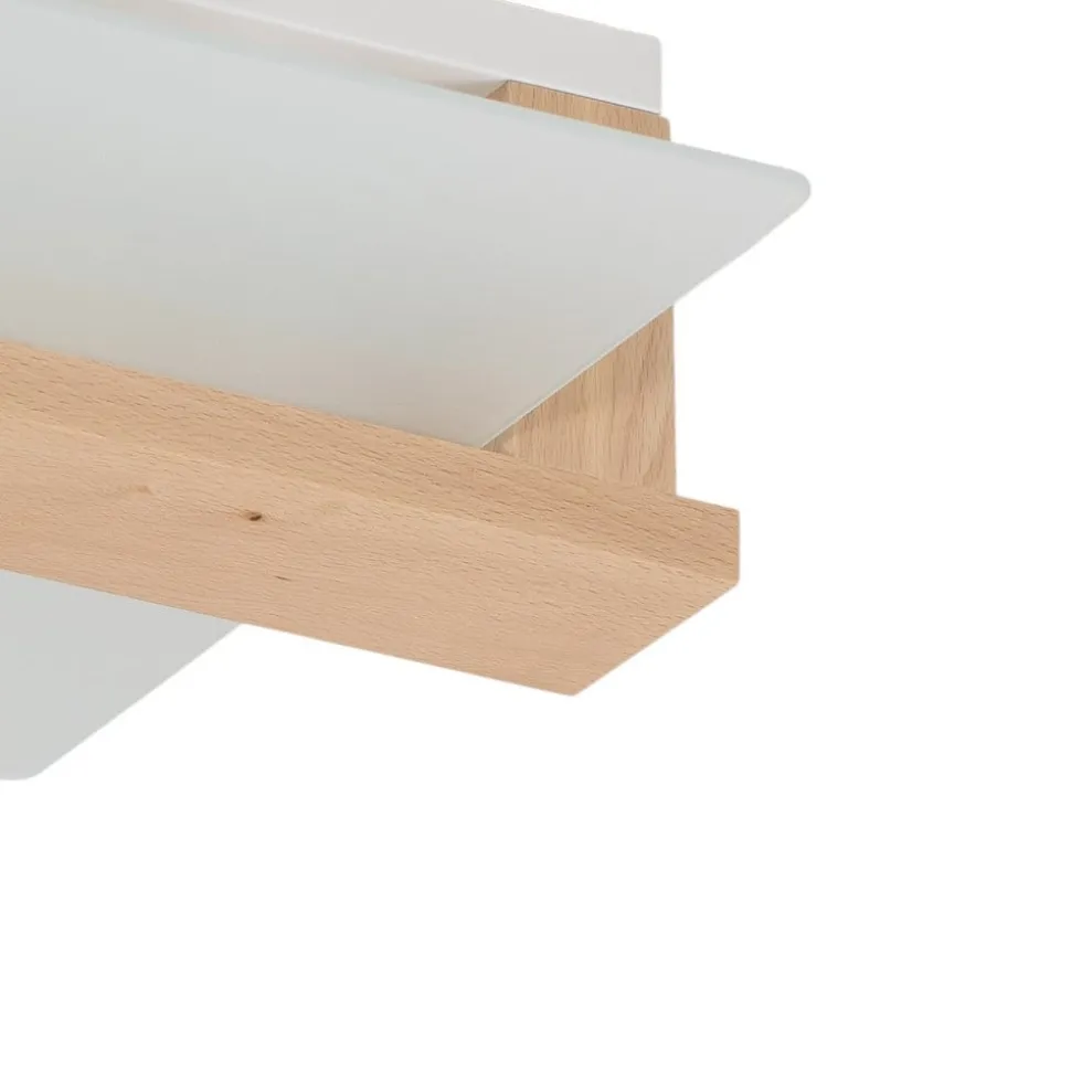 Envostar Peach Puff loftlampe med glas, træ