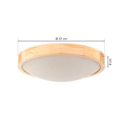 Envostar Zeus loftlampe i træ, fyr, Ø 37 cm