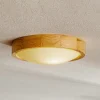 Envostar Zeus loftlampe i træ, fyr, Ø27cm