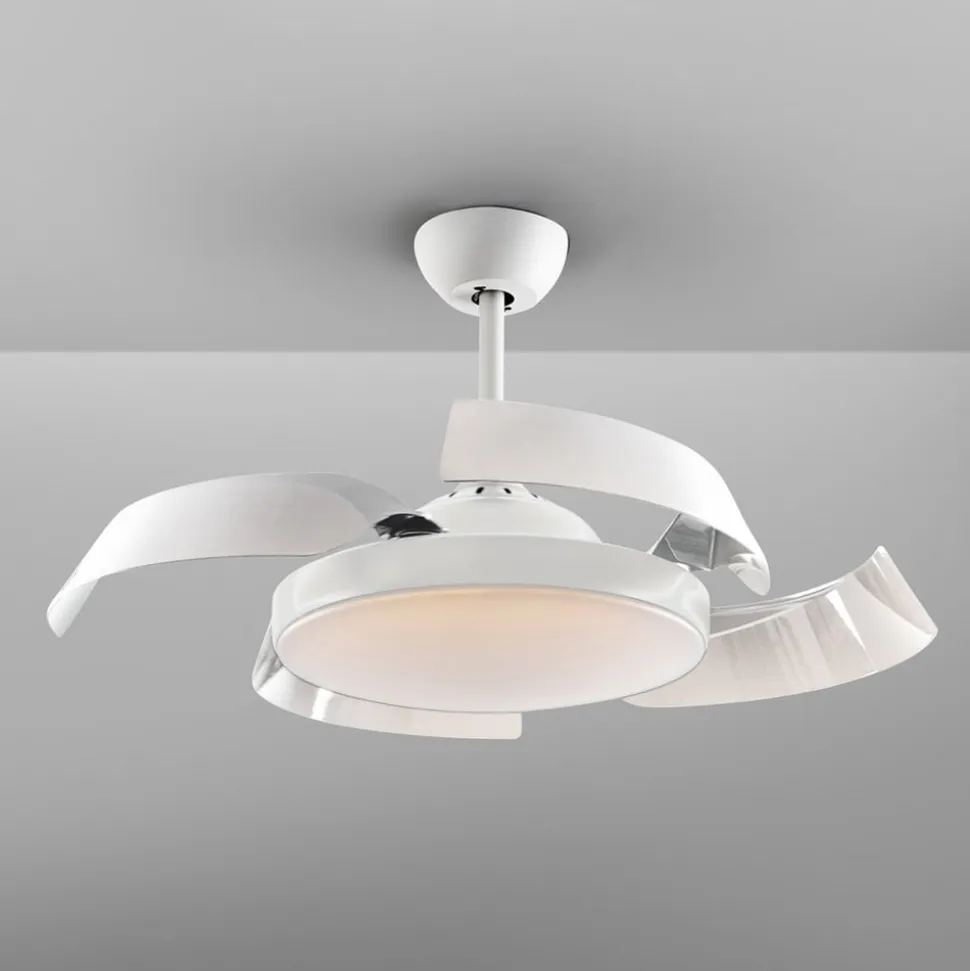 Enzo LED-loftventilator, dæmpbar, CCT, hvid