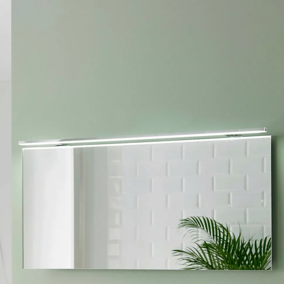Esther 2 LED-spejlbelysning, krom, bredde 120 cm
