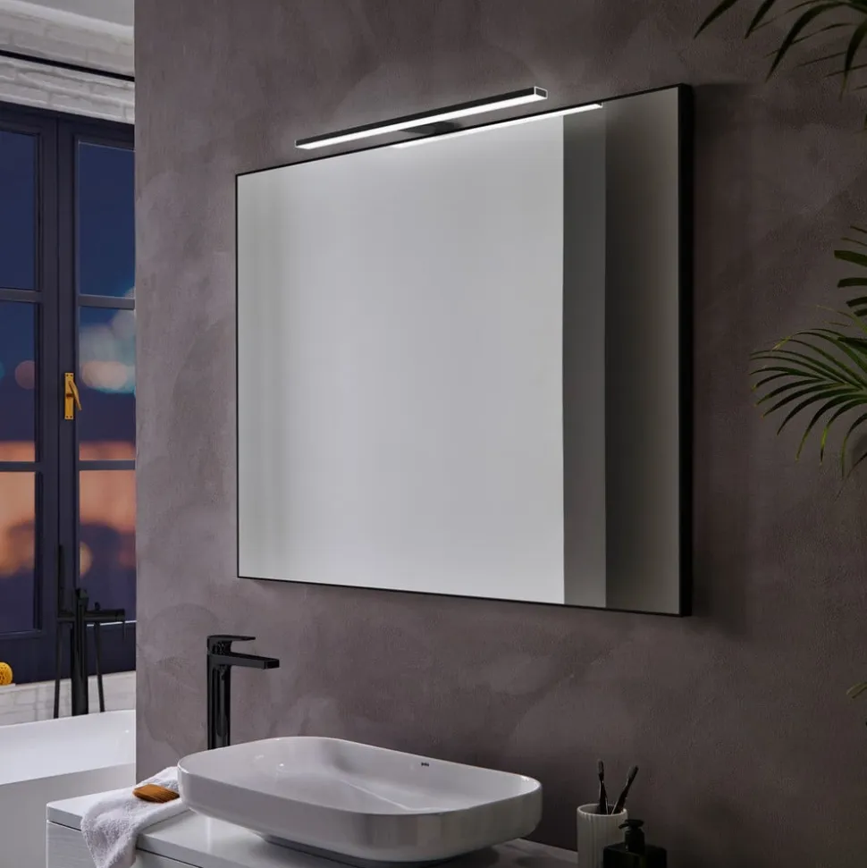 Esther 2 LED-spejlbelysning, mat sort, 50 cm