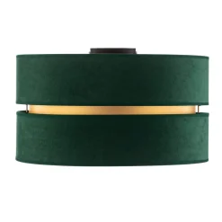 Euluna Duo loftlampe tekstil grøn/guld Ø40cm