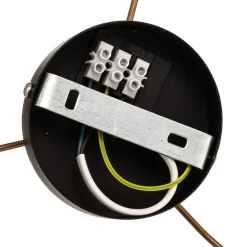 Euluna Duo loftlampe tekstil grøn/guld Ø40cm