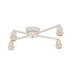 Euluna Lodge loftlampe, 4 lyskilder, jute