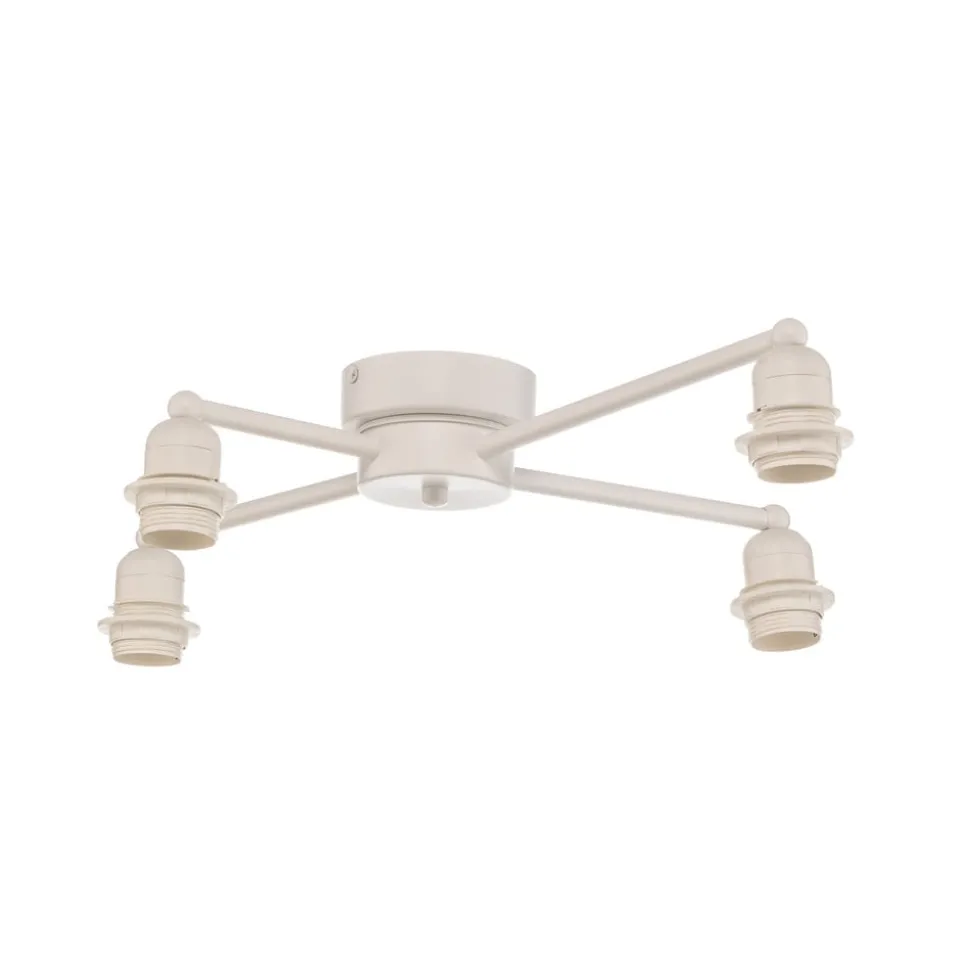 Euluna Lodge loftlampe, 4 lyskilder, jute