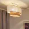 Euluna loftlampe Boho Cotton, beige, raffia natur, 80 cm