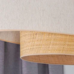 Euluna loftlampe Boho Cotton, beige, raffia natur, 80 cm