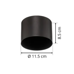 Euluna loftspot Chloe, sort, Ø 11,5 cm stift stål