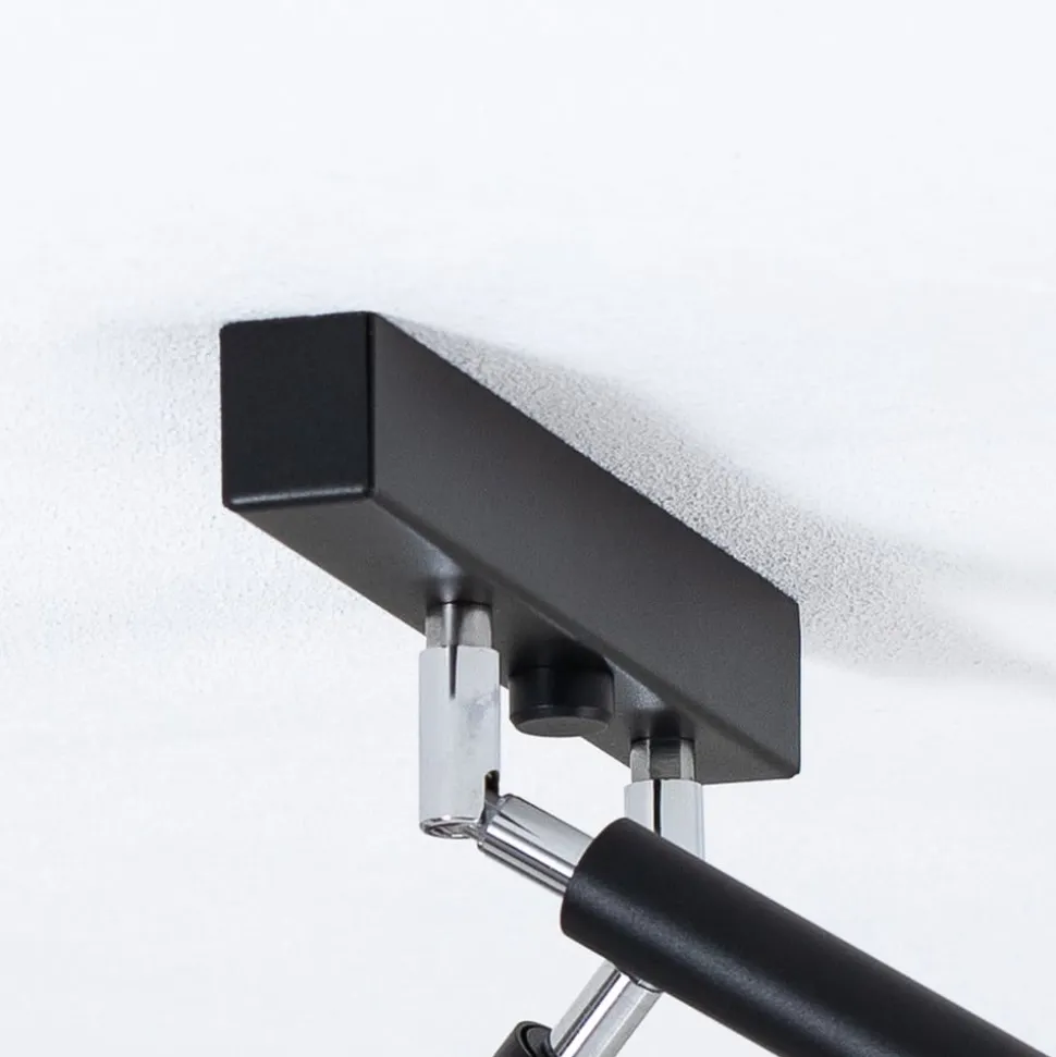 Euluna Nicanor loftspot sort/krom 2 lyskilder