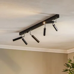 Euluna Nicanor loftspot sort/krom 6 lyskilder