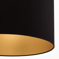 Euluna Roller hængelampe, sort/guld, Ø 45 cm