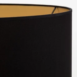 Euluna Roller hængelampe, sort/guld, Ø 45 cm