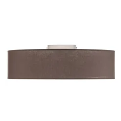 Euluna rulleloft, jordfarvet stofskærm, Ø50cm
