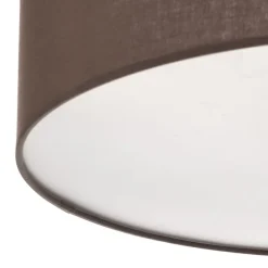 Euluna rulleloft, jordfarvet stofskærm, Ø50cm