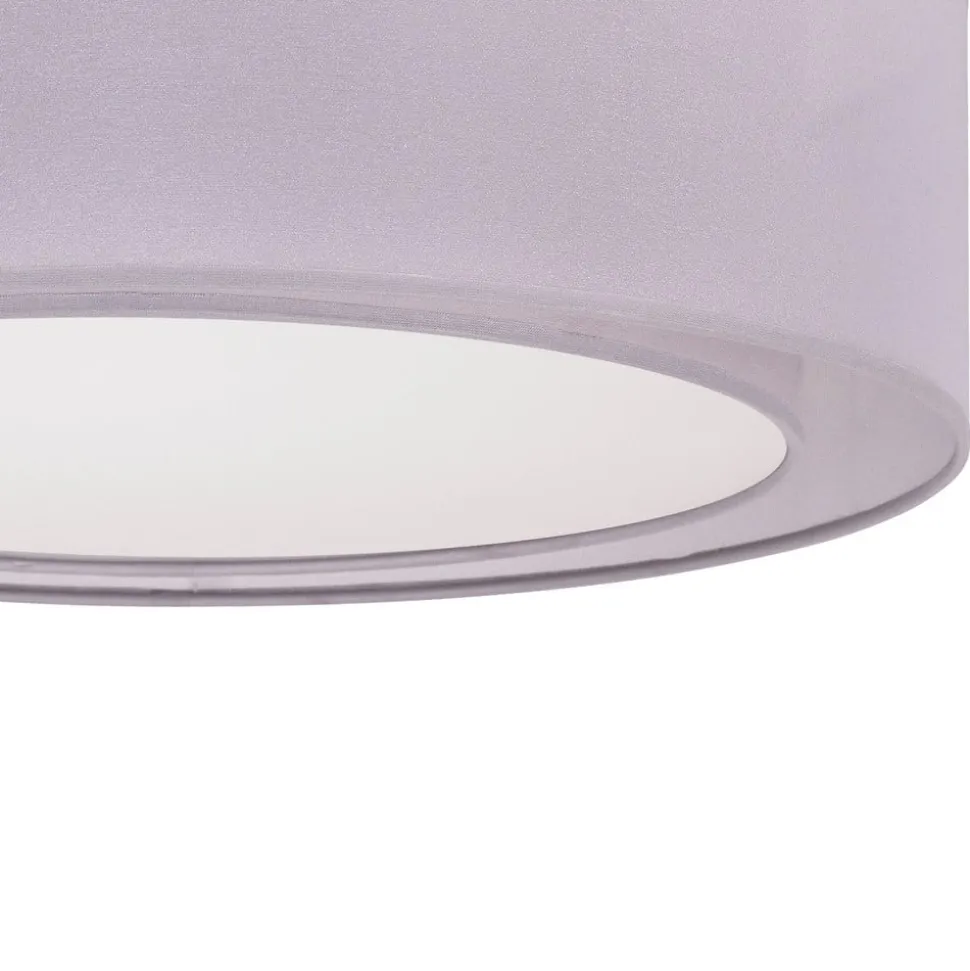 Euluna Tibu loftlampe, tekstil, Ø50cm, grå