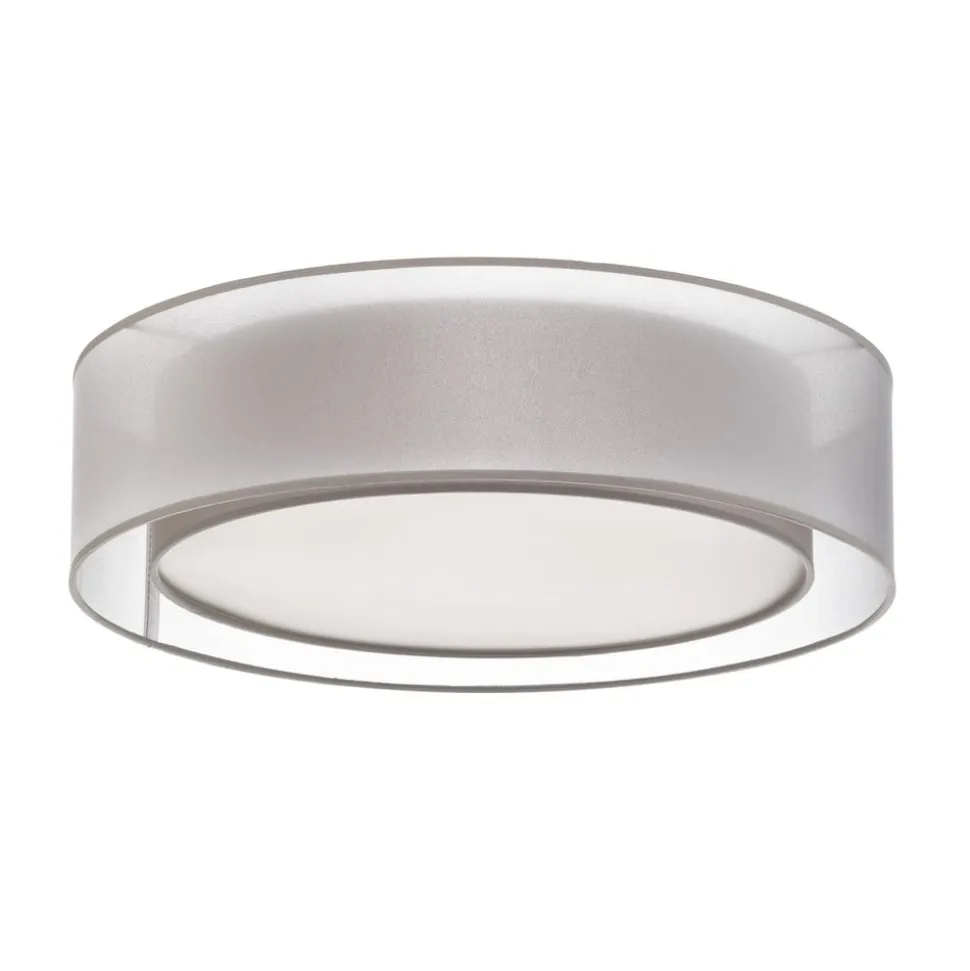 Euluna Tibu loftlampe, tekstil, Ø50cm, grå