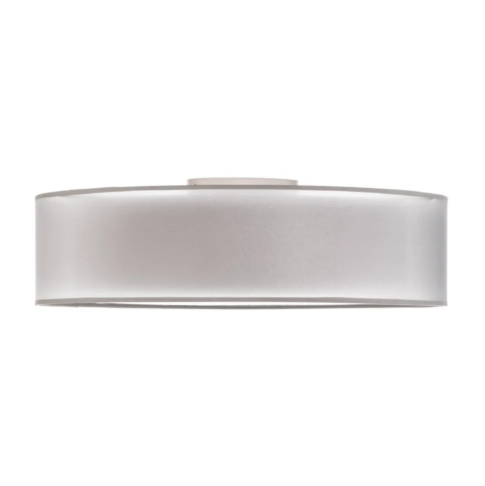 Euluna Tibu loftlampe, tekstil, Ø50cm, grå
