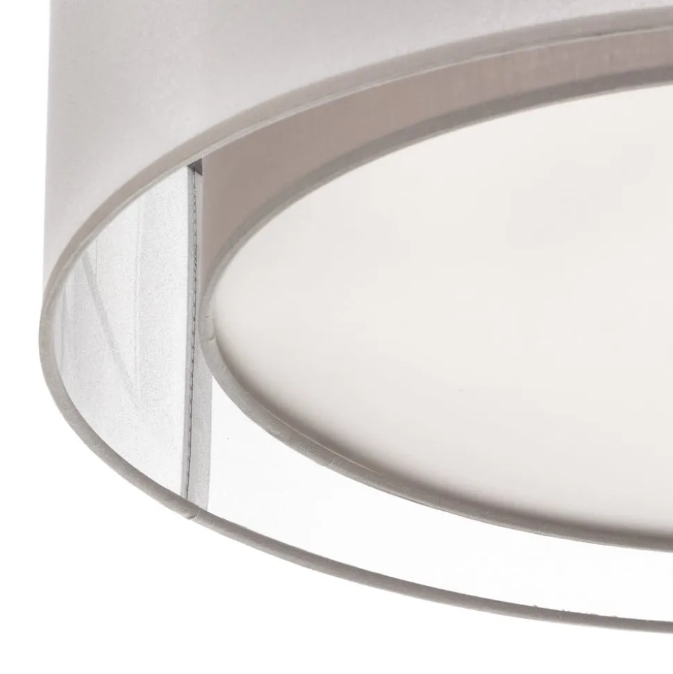 Euluna Tibu loftlampe, tekstil, Ø50cm, grå