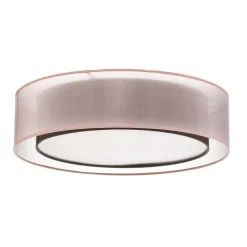 Euluna Tibu loftlampe, tekstil, Ø50cm, jordfarvet