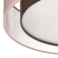 Euluna Tibu loftlampe, tekstil, Ø50cm, jordfarvet