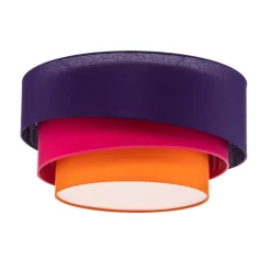 Euluna Trio Max tæppe, Ø60cm, violet/pink/orange