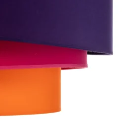 Euluna Trio Max tæppe, Ø60cm, violet/pink/orange