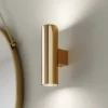 Euluna væglampe Marion, messing Højde 18 cm Stål op/ned