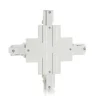 Eutrac X-stik 3-faset indbygningsskinne, hvid