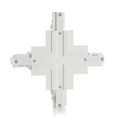 Eutrac X-stik 3-faset indbygningsskinne, hvid