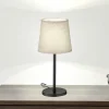 Eve bordlampe, hørskærm, sort/sand