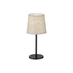 Eve bordlampe, hørskærm, sort/sand