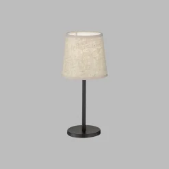 Eve bordlampe, hørskærm, sort/sand