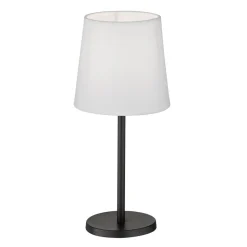 Eve bordlampe med stofskærm, sort/hvid