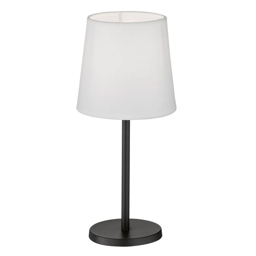 Eve bordlampe med stofskærm, sort/hvid