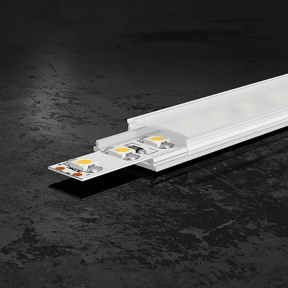 EVN APFLAT4 alu-profil, 200 cm U-profil, bøjelig