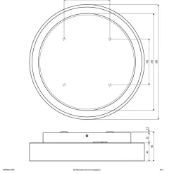 EVN LED udendørs loftlampe Tectum, antracit, Ø 25 cm