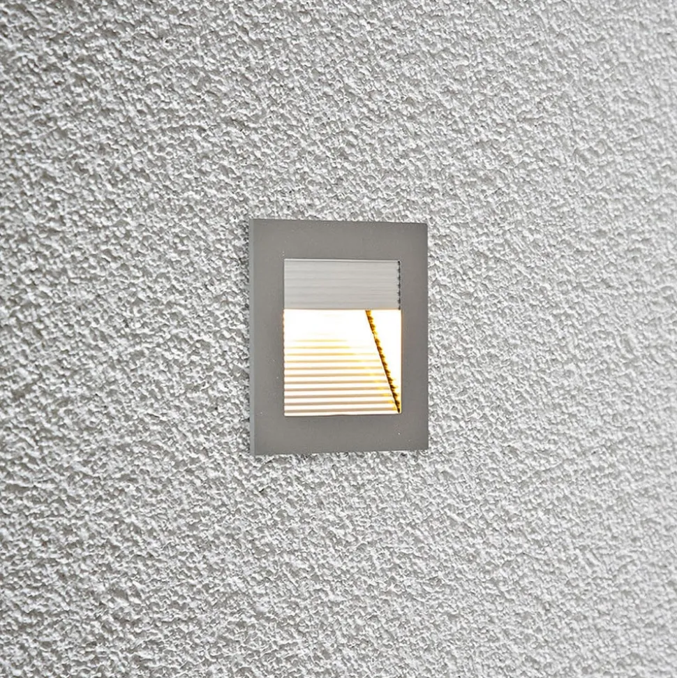 EVN P2140 LED-vægindbygningslampe, 3.000 K, alu
