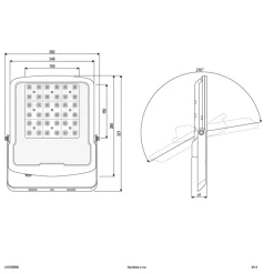 EVN Panthera udendørs LED-spot IP65 100W 4.000K