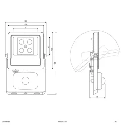 EVN Panthera udendørs spot sensor IP44 10W 4.000K