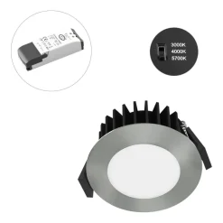 EVN Solido68 LED indbygningsloftlampe 10W krom