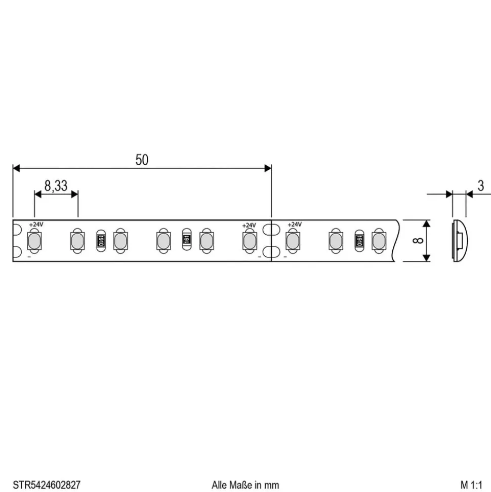 EVN STR5424 LED-stripe IP54 5 m 48 W 2.700 K