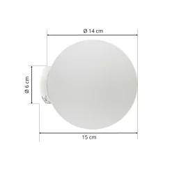 Fabbian Lumi Sfera væglampe i glas, Ø 14 cm