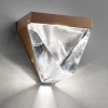 Fabbian Tripla - krystal-LED-væglampe, bronze