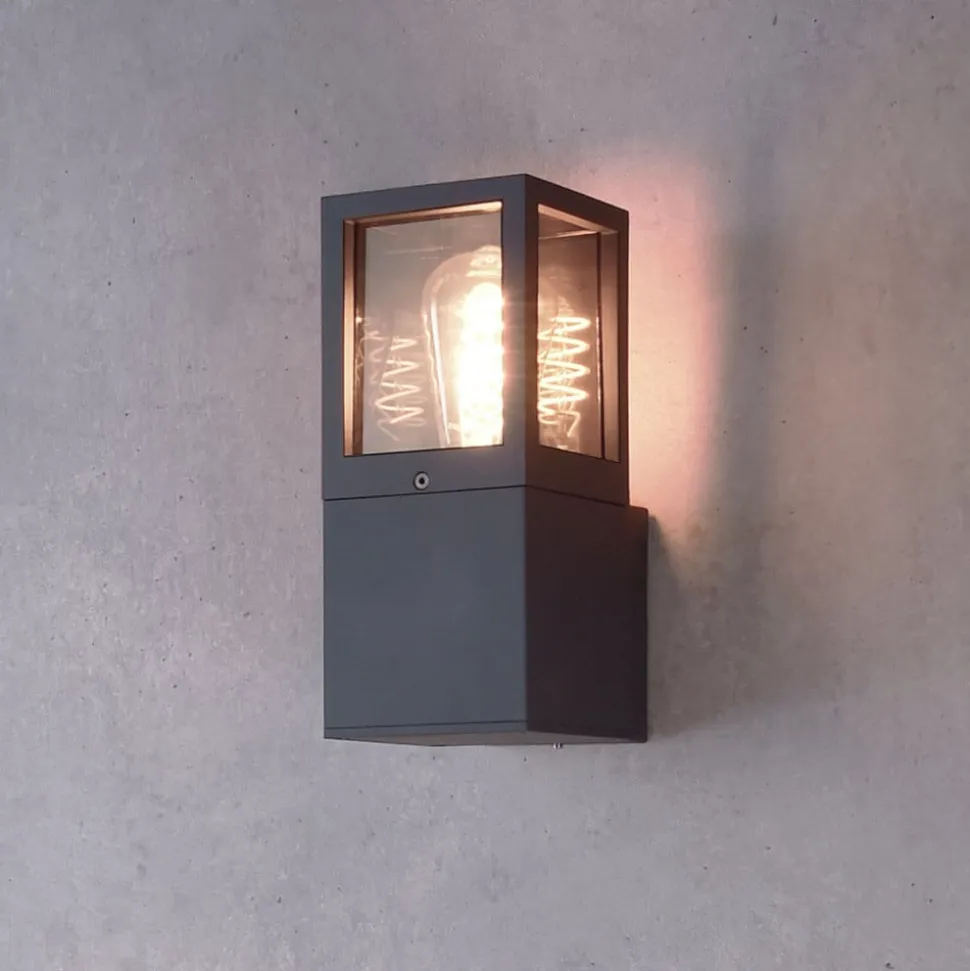 Facado II udendørs væglampe, grå/røggrå, bredde 11 cm, IP65