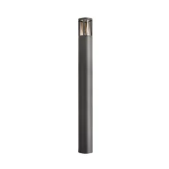 Facado II vejlampe, højde 100 cm, grå/røget, Ø 11 cm IP65