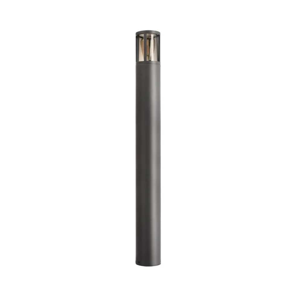 Facado II vejlampe, højde 100 cm, grå/røget, Ø 11 cm IP65