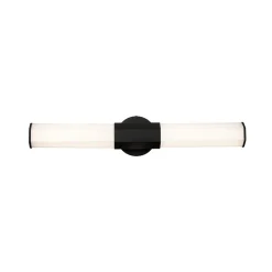 Facet Dual LED-væglampe til badeværelset, sort, 2 lyskilder, bredde 66 cm